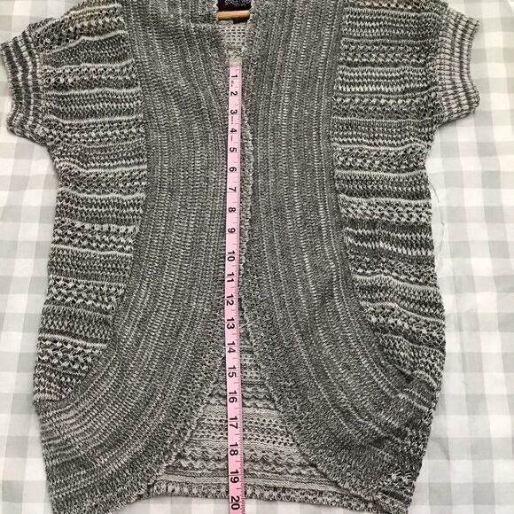 STREETWEAR Society knit sweater cardigan crochet light short sleeves cotton top - Picture 6 of 10